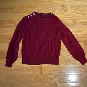 Burgundy Jcrew holiday sweater